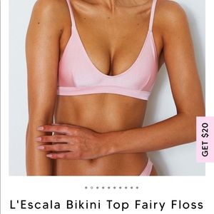 White fox boutique l’escala bikini top pink